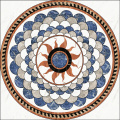 Modern Design Floor Marble Medallion Waterjet Inlay